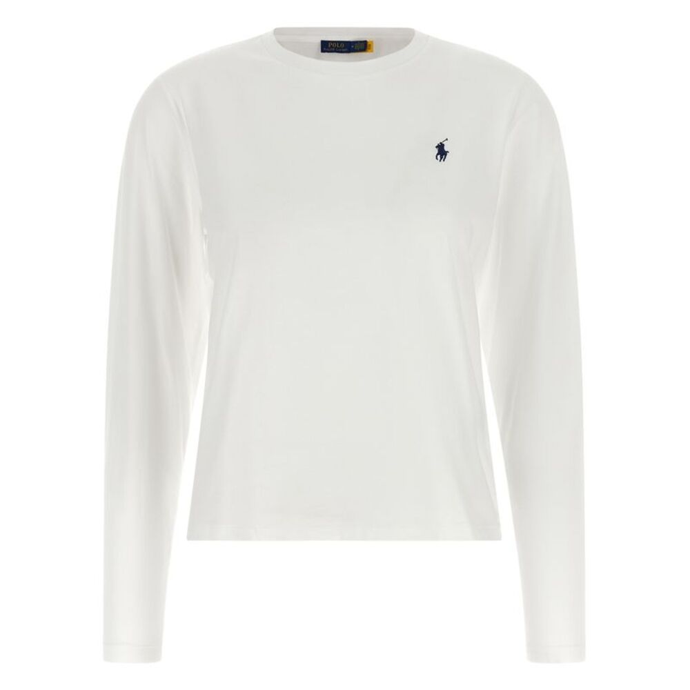 Polo Ralph Lauren White Cotton Long Sleeve Women's T-Shirt